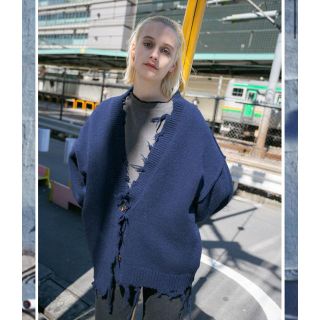 ビューティアンドユースユナイテッドアローズ(BEAUTY&YOUTH UNITED ARROWS)のPERVERZE   crash wide knit cardigan (カーディガン)