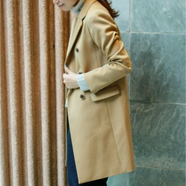 IENA(イエナ)のIENA美品ダブルクロスチェスターコート レディースのジャケット/アウター(チェスターコート)の商品写真