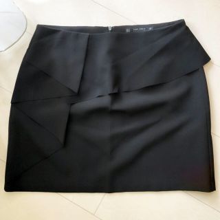 ザラ(ZARA)の◆ZARA 台系　大人かっこいい　ブラック　シフォン　ミニスカート　(ミニスカート)