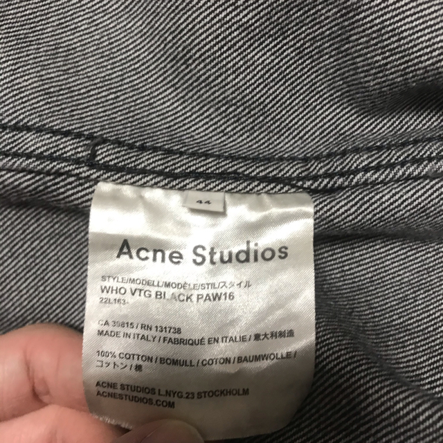 ACNE(アクネ)のAcne Studios デニムジャケット メンズのジャケット/アウター(Gジャン/デニムジャケット)の商品写真