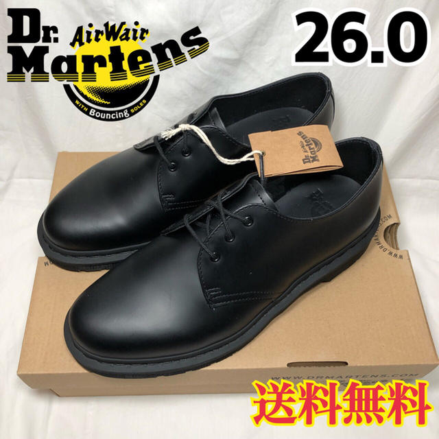 小物などお買い得な福袋 新品◉ドクターマーチン - Dr.Martens MONO 26.0 3ホールギブソン 1461 ブラック ドレス/ビジネス