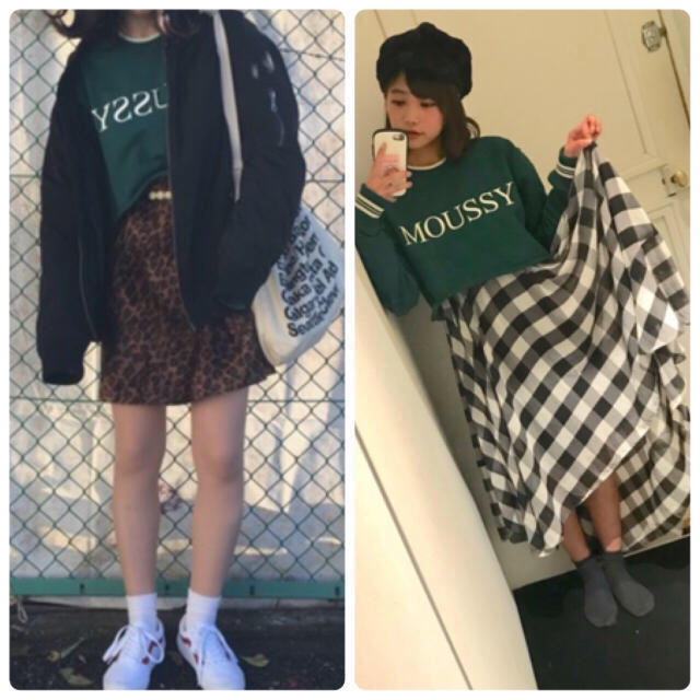 MOUSSY SW LOGO SHORT LENGTH POJミラーロゴスエット