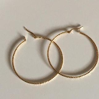 スタージュエリー(STAR JEWELRY)のK18YG フープピアス スタージュエリー(ピアス)