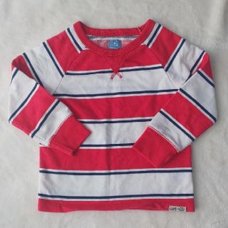 ベビーギャップ(babyGAP)の赤×白カットソー95(Tシャツ/カットソー)