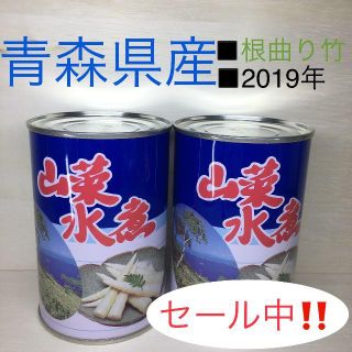 ２０１９年・青森県産・根曲がり竹 ネマガリダケ・ タケノコ 缶詰め・ 細竹(缶詰/瓶詰)