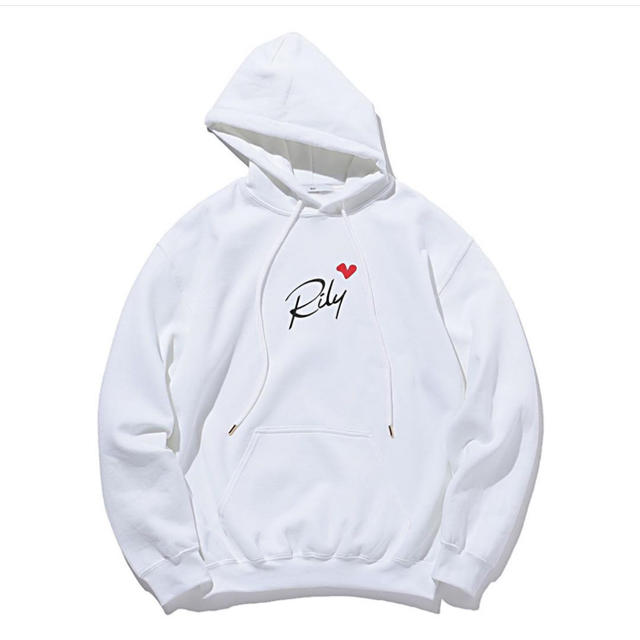 RILY Heart Logo Hoodie White Mサイズ