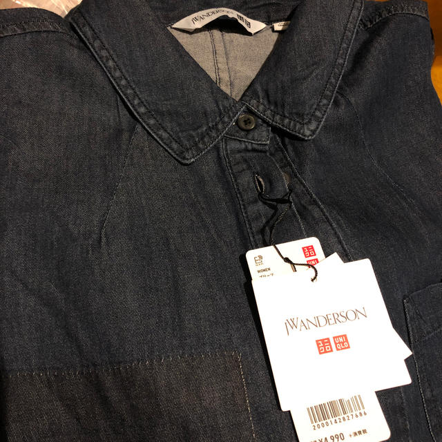 UNIQLO(ユニクロ)のJWAnderson Uniqlo プリーツシャツワンピース レディースのワンピース(ひざ丈ワンピース)の商品写真