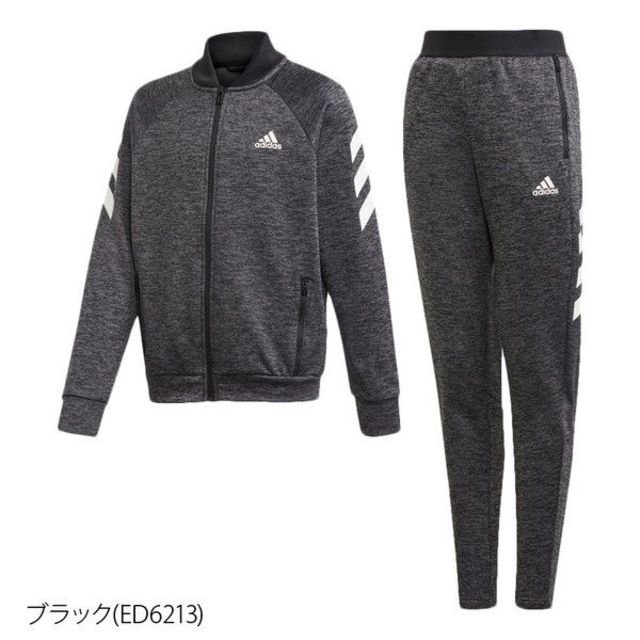 adidas(アディダス)のアディダス　ジャージ上下セット キッズ／子供用（色：ブラック／サイズ：150） キッズ/ベビー/マタニティのキッズ服男の子用(90cm~)(その他)の商品写真