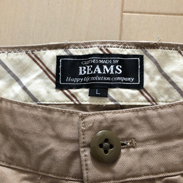 BEAMS(ビームス)のbeams ハーフパンツ　ベージュ　超美品　サイズL メンズのパンツ(ショートパンツ)の商品写真