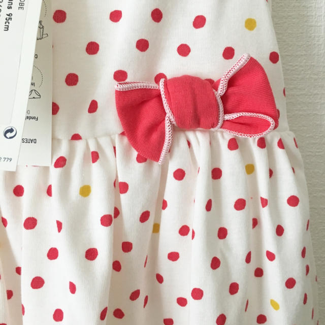 PETIT BATEAU(プチバトー)の新品未使用  プチバトー  プリント  半袖  ワンピース  3ans キッズ/ベビー/マタニティのキッズ服女の子用(90cm~)(ワンピース)の商品写真