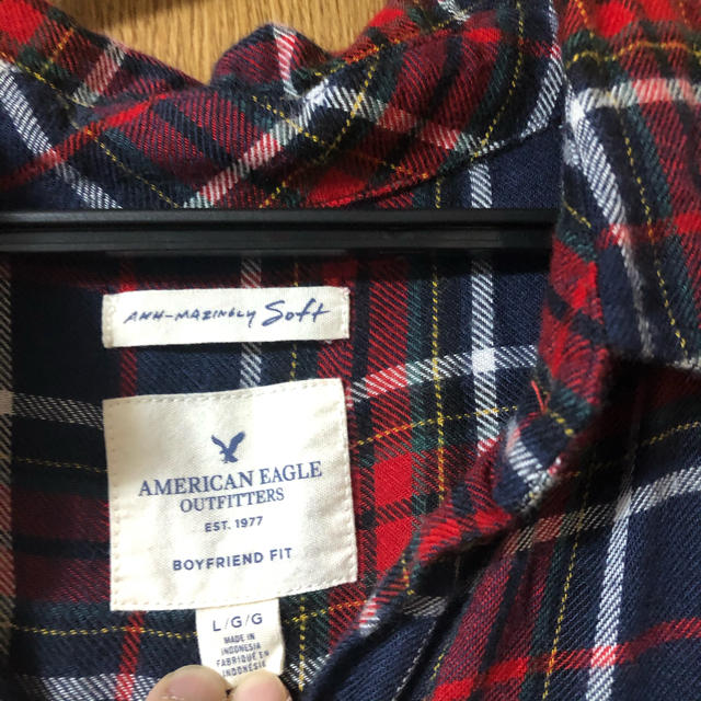 American Eagle(アメリカンイーグル)の長袖シャツ　アメリカンイーグル　Lサイズ レディースのトップス(シャツ/ブラウス(長袖/七分))の商品写真