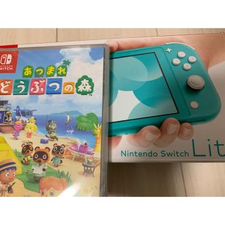 ニンテンドースイッチ(Nintendo Switch)のどうぶつの森とスイッチライト本体ターコイズ(家庭用ゲーム機本体)