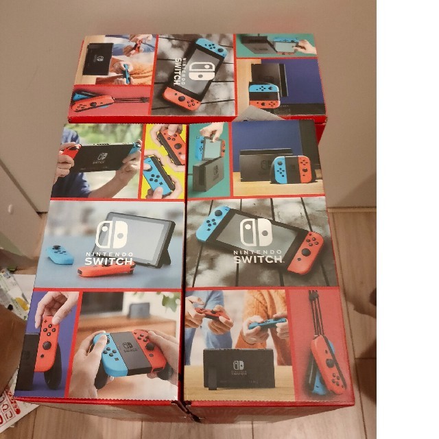 新しい到着 Nintendo Switch - Nintendo Switch ネオンブルー×3 家庭用ゲーム機本体