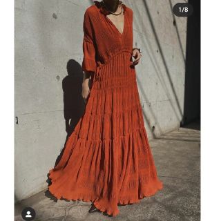 アメリヴィンテージ(Ameri VINTAGE)のAmeri SHIRRING PLEATS DRESS

(ロングワンピース/マキシワンピース)