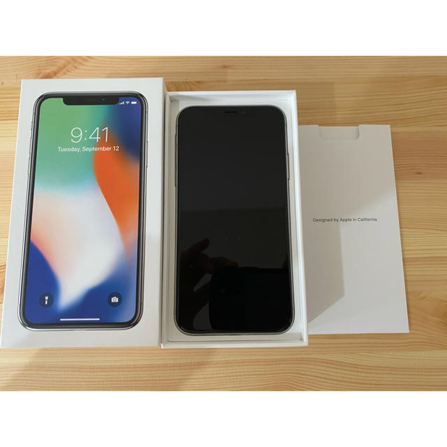 スマートフォン/携帯電話【送料込み】 iPhone X 256G シルバー