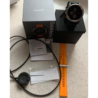 ガーミン(GARMIN)のgarmin fenix5plus ti glayサファイア 美品　おまけ付き(腕時計(デジタル))