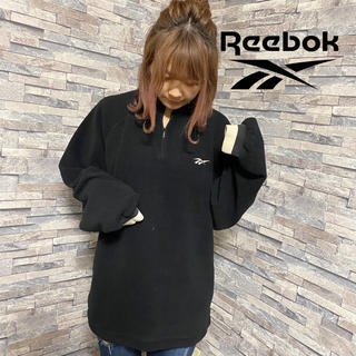 Reebok - 【着画】Reebok リーボック ハーフジップフリース バック 
