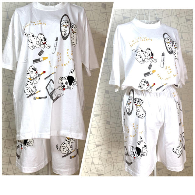 専用！ 未使用♡レディース セットアップ 半袖Tシャツ&短パン★可愛い！ レディースのルームウェア/パジャマ(ルームウェア)の商品写真