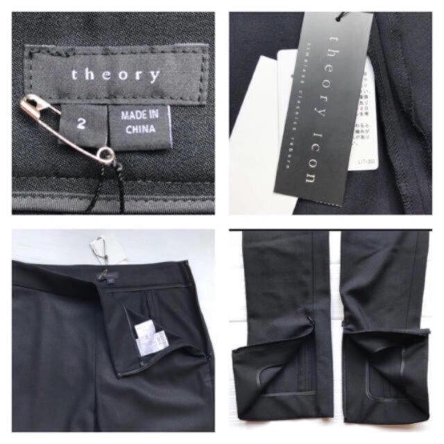 theory(セオリー)の新品　theory セオリー　パンツ　黒　ブラック　2 レディースのパンツ(カジュアルパンツ)の商品写真