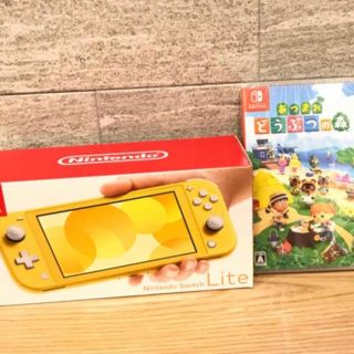 ニンテンドースイッチ(Nintendo Switch)のスイッチライト　イエロー　どうぶつの森(携帯用ゲーム機本体)