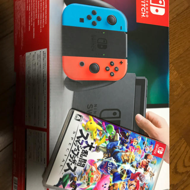 Nintendo Switch(ニンテンドースイッチ)のNintendo Switch Joy-Con とスマッシュブラザーズ エンタメ/ホビーのゲームソフト/ゲーム機本体(家庭用ゲーム機本体)の商品写真