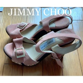 ジミーチュウ(JIMMY CHOO)の【美品/JIMMY CHOO】ジミーチュウ スエード ストラップ サンダル(サンダル)