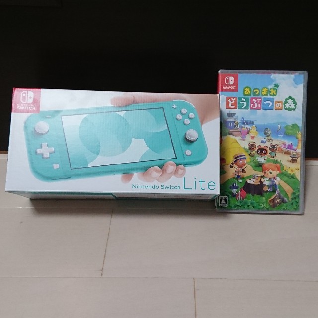 2020.4.3購入 スイッチライトターコイズ 動物の森ソフトセット 新品未