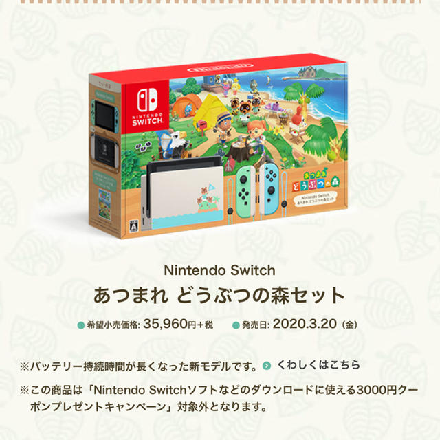 Nintendo Switch あつまれ どうぶつの森セット 任天堂 スイッチ 家庭用ゲーム機本体