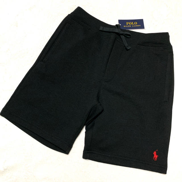 POLO RALPH LAUREN(ポロラルフローレン)の＊Sierra様 専用＊メンズ S 新品 裏起毛 スウェットパンツ / ブラック メンズのパンツ(ショートパンツ)の商品写真