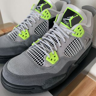 ナイキ(NIKE)のAIR JORDAN 4 RETRO SE GS NEON 24cm(スニーカー)