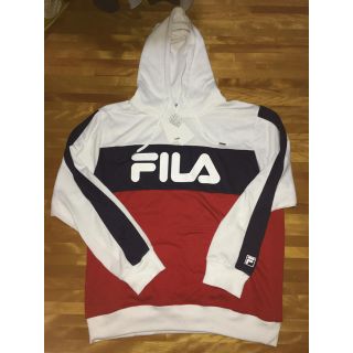 フィラ(FILA)のFILA パーカー/白×ネイビー×赤(パーカー)