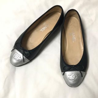 シャネル(CHANEL)のCHANEL 美品　ココマーク バレエ　シューズ　フラット　シャネル(バレエシューズ)