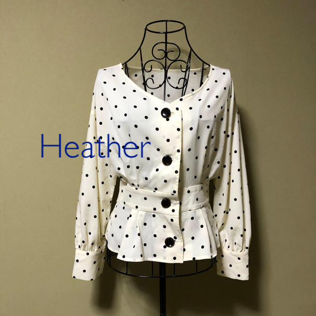 heather(ヘザー)のヘザー　ドットブラウス レディースのトップス(シャツ/ブラウス(長袖/七分))の商品写真