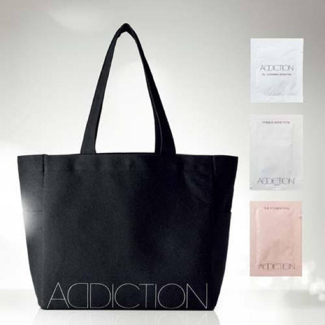 ADDICTION(アディクション)の&ROSY 3月号付録 ADDICTION バッグ & コスメサンプル 新品 レディースのバッグ(トートバッグ)の商品写真