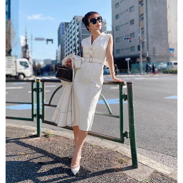 eimy istoire EM pearl デニムワンピース WHITE  専用