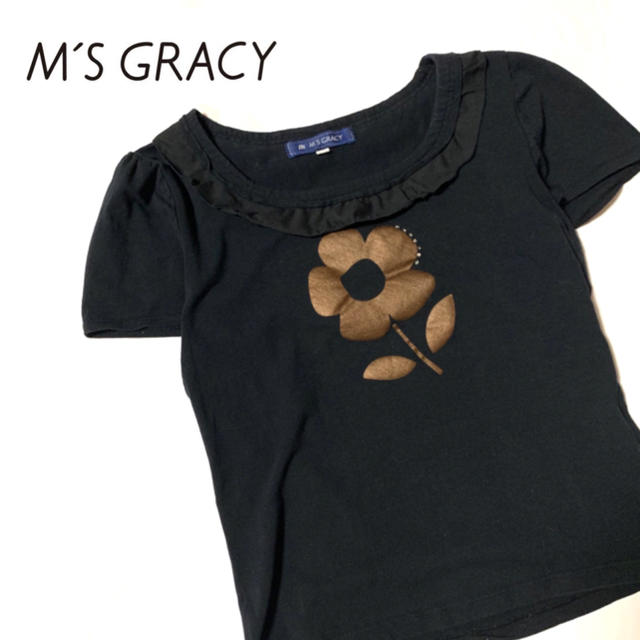 M'S GRACY(エムズグレイシー)のM’S GRACY フラワープリントT　エムズグレイシー　38 レディースのトップス(カットソー(半袖/袖なし))の商品写真