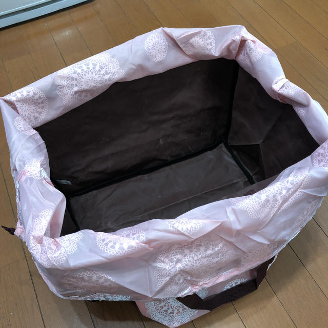 【新品】ポーチ付きレジカゴバッグ ワインレッド レディースのバッグ(エコバッグ)の商品写真