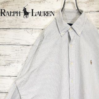 ラルフローレン(Ralph Lauren)のラルフローレン BDシャツ ブルー　90s ビッグシルエット ポニー 刺繍(シャツ)