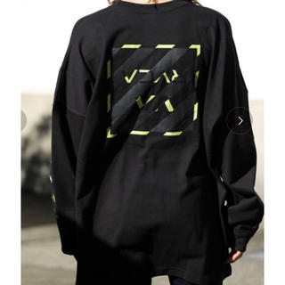 ルーカ(RVCA)の新品 RVCA ルーカ XL オーバーサイズ 刺繍 ロゴ 斜線 ロンＴ (Tシャツ/カットソー(七分/長袖))