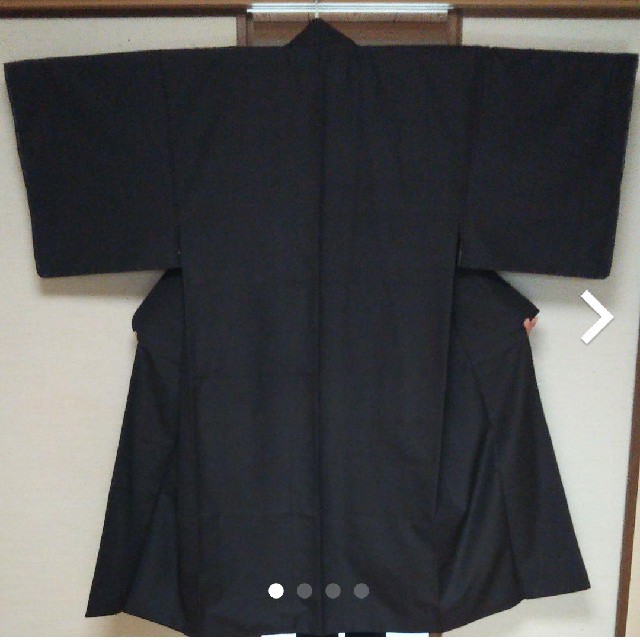 美品、着物、未使用、男性用のお召し、袷 メンズの水着/浴衣(着物)の商品写真