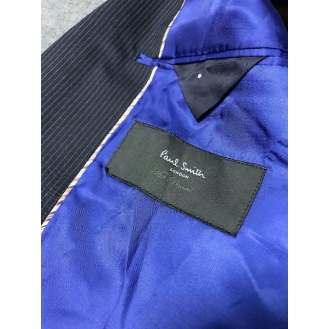 【未使用品/シルク混】 Paul Smith スーツ L ネイビーストライプ