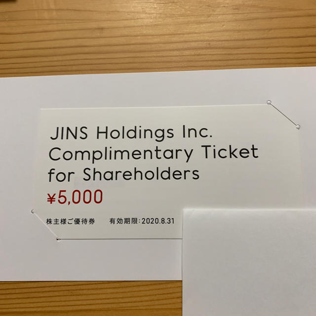 ジンズ　JINS  株主優待
