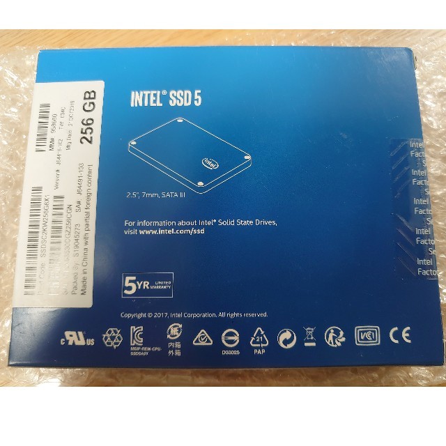 PC/タブレット【新品未開封・未使用】Intel SSD 545s 256GB