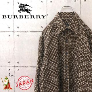 バーバリーブラックレーベル(BURBERRY BLACK LABEL)の【激レア】バーバリー 総柄　長袖シャツ(シャツ)