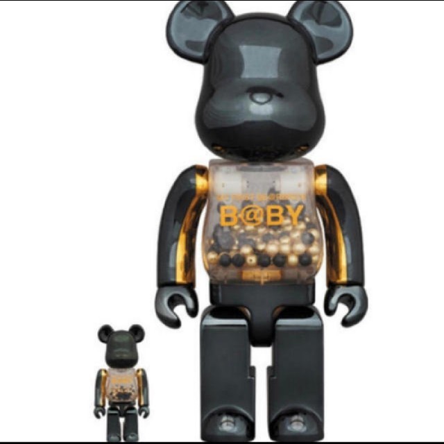 キャラクターグッズMY FIRST BE@RBRICK B@BY innersect 黒&金