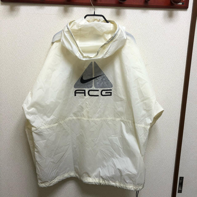 NIKE(ナイキ)の良品 90s NIKE ACG ビッグロゴ ナイロン アノラック パーカー Ｌ メンズのジャケット/アウター(ナイロンジャケット)の商品写真