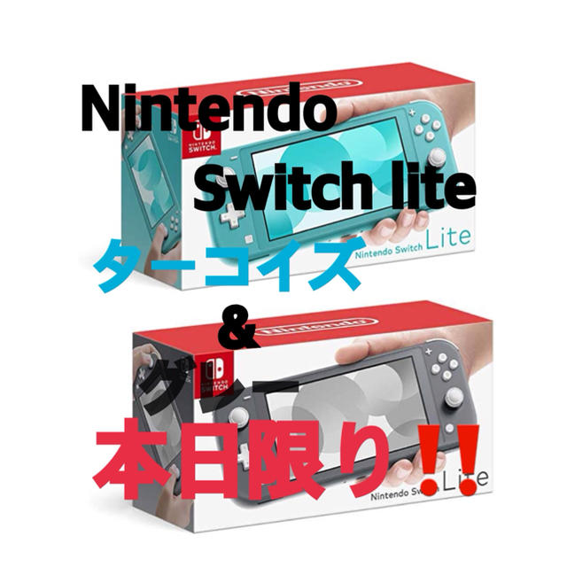 ＼半額SALE／ Nintendo liteターコイズ＆グレー2台セット Switch - Switch 携帯用ゲーム機本体
