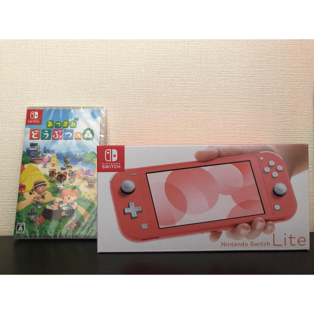 Nintendo Switch lite コーラルピンク　どうぶつの森　セット