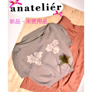 アナトリエ(anatelier)の新品　アナトリエ　半袖ニット　大人可愛い　未使用(ニット/セーター)