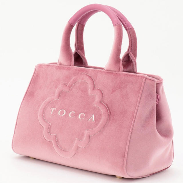 TOCCA トートバッグ ベルベット ピンク 新品 クローバー